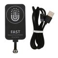 Portable 10W Wireless Charger Receiver Ultra Thin Type C Wireless Charging Patch with Magnetic Charging Cable.