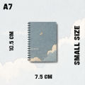 Notebook Aesthetic Sky Half Moon Design Writing Pad K716. 
