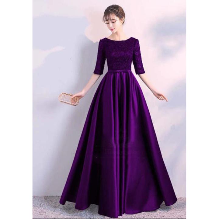 Latest Glamour Long Dresses Silk Fabric China Embroidery Work