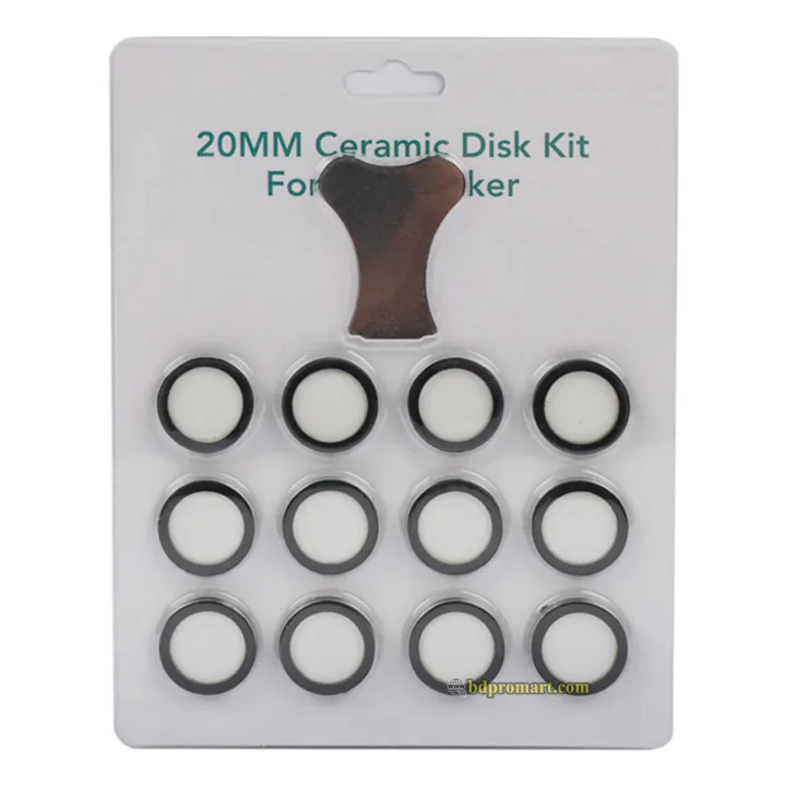 12 Pcs Set 20mm Humidifier Ceramics Disc Kit for Mist Maker Ultrasonic Humidifier Fogger - Mist Maker Parts Transducer Ceramics Disc Set