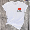 YouTube white Short Sleeves T-Shirt For Men(You tube Logo).