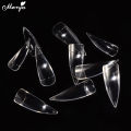 Monja 100pcs Claw Curved False Nail Tips Clear Nature Half Cover Eagle Claw Shape Fake Nails Extension DIY Manicure Cosplay Tool. 
