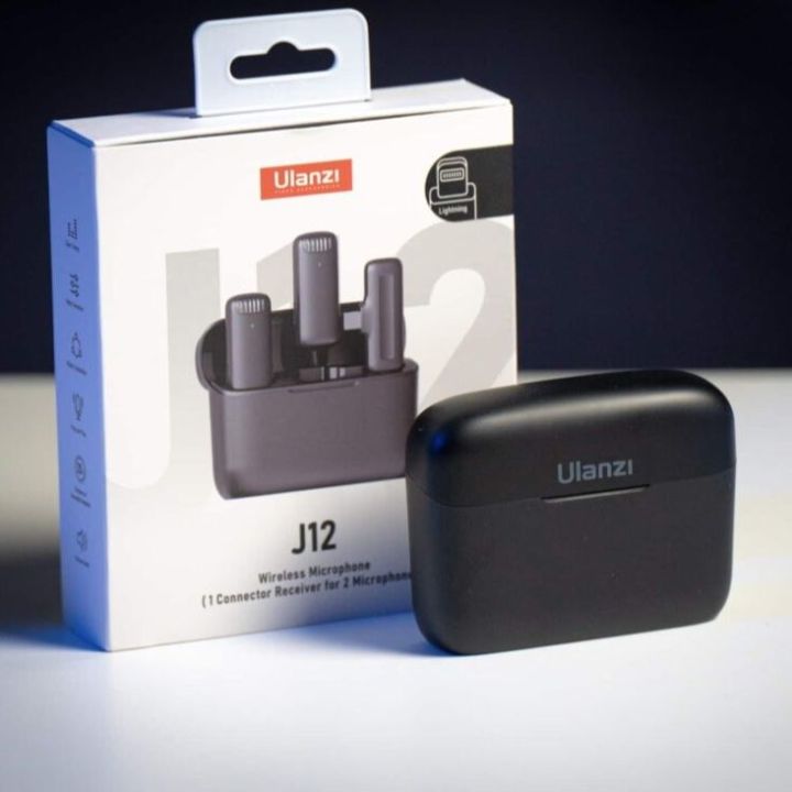 Wireless Lavalier Dual Clip Microphone Ulanji J12 for Video