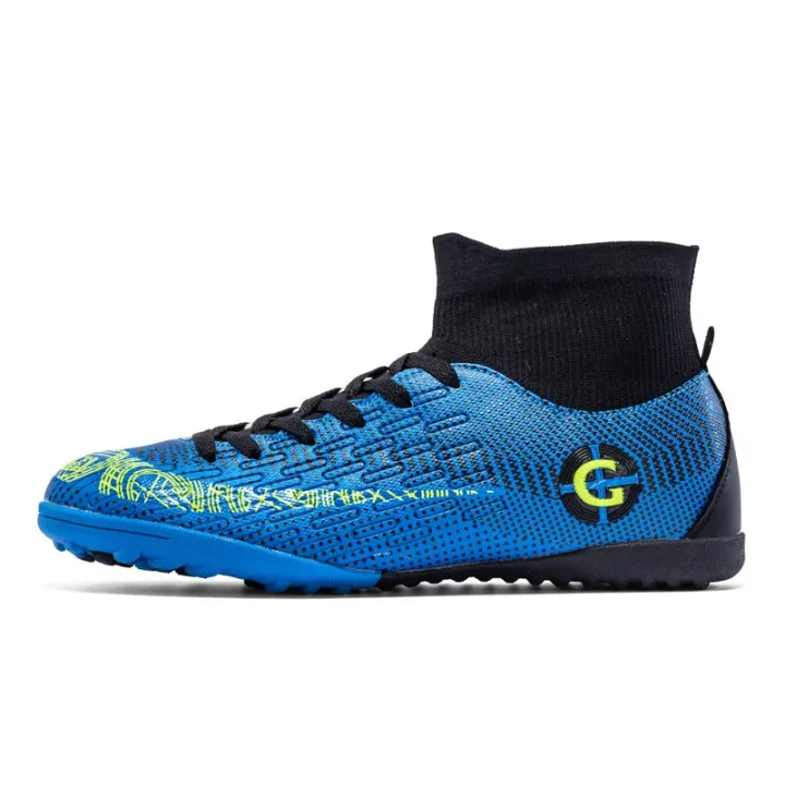 New%20Big%20Size%2047%20Turf%20Black%20Men%20Soccer%20Shoes%20Kids%20Cleats%20Training%20Football%20Boots%20High%20Ankle%20Sport%20Sneakers%20-%20Image%204