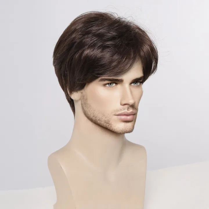 ALAN%20EATON%20Men's%20Dark%20Brown%20Synthetic%20Wig%20Natural%20Short%20Layered%20Wig%20Pixie%20Cut%20Hair%20Heat%20Resistant%20Fiber%20Fluffy%20Full%20Wig%20for%20Male%20-%20Image%203