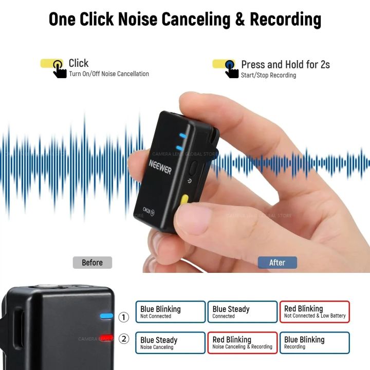 NEEWER%20CM28%20Wireless%20Lavalier%20Lapel%20Microphone%20Recorder%20with%20Portable%20Charging%20Case%20For%20iphone%20Smartphone%20PC/%20MAC%20Camera%20-%20Image%204