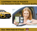 PVC leather Car Document Holder Bag - Car Paper Bag Organizer.