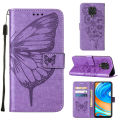 【Lejia】For Xiaomi Redmi Note 9S / 9 pro/9 Pro Max case butterfly PU leather flip card slots strap stand cover. 
