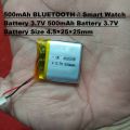 3.7V 500mAh Battery 3.7V Battery Size 25x25x4.5mm 500mAh Rechargeable Battery 3.7V Battery For Bluetooth Headphone Watch Batteries 3.7V Rechargeable Battery. 