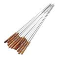 12 Pieces Barbecue Grill Sticks Set - Brown - Grill Your Favorite Foods To Perfection With This Set Of 12 Brown Barbecue Grill Sticks.