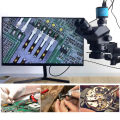 3.5X-200X Clip-on desktop Stereo Trinocular Microscope Jewelry Soldering Coins Phone 55MP 4K 2K Electronic Magnifying Glass. 