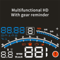 Car Flat Monitor OBDII EUOBD 5.5Inch Windshield Projector HUD Display Water Temperature Change Reminder. RPM KM/H Easy to Use. 