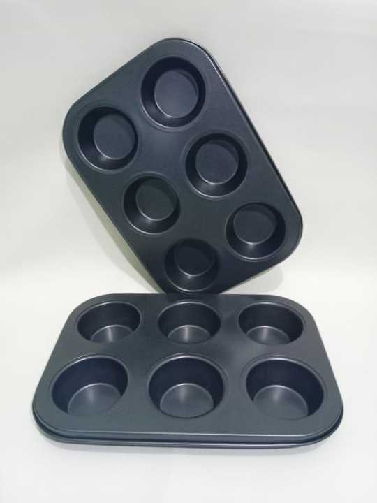 6%20Round%20Non%20Stick%20Muffin%20and%20Mini%20Cupcake%20Mold%20-%20Black%20-%20Image%202