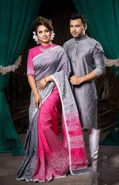 Ensemble%20Yourself%20-%20Superb%20Quality%20-%20Dhupiyan%20Silk%20Sharee%20and%20Cotton%20panjabi%20For%20Combo%20Couple%20Dress%20-%20Trend%20and%20Needful%20-%20Designed%20-%20Urban%20Vibes%20-%20Image%202