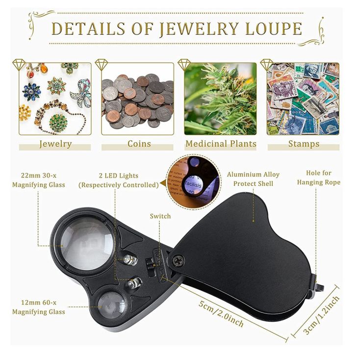 ARELENE%20Diamond%20Tester%20Jewelry%20Diamond%20Detector%20Gem%20Diamond%20Tester%20Pen%2030X%2060X%20Illuminated%20Jewelry%20Eye%20Loupe%20Distinguish%20Tool%20-%20Image%204