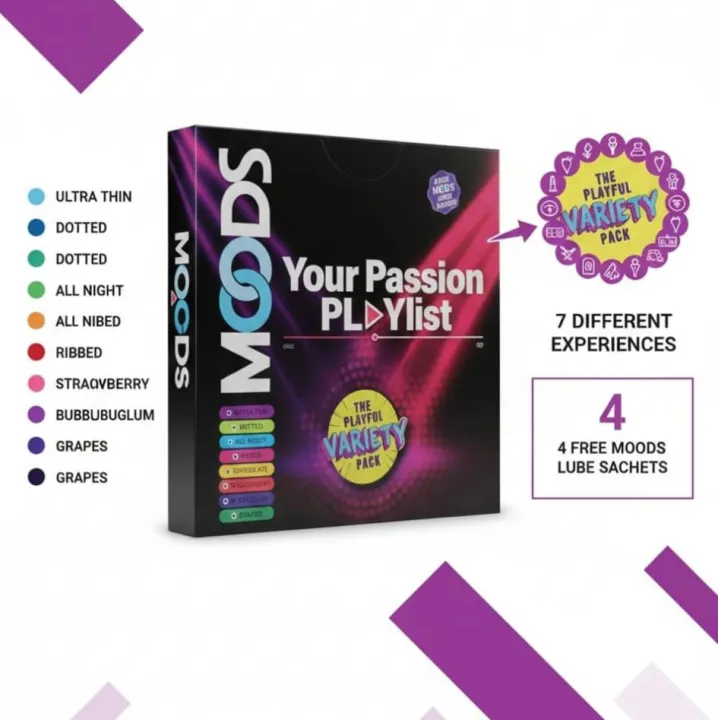 Moods%20The%20Playful%20Variety%20Pack%2016pcs%20Condom%20&%204%20Free%20Lubes%20Sachets%20%7C%20India%20-%20Image%202