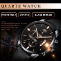 Top Casual Leather Strap Calendar Watches Luxury Men's Business Quartz Watch for Women Men Sports Wristclocks. 