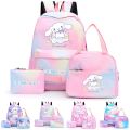 Sanrio Cinnamoroll Student Bag Back To School Backpack 3Pcs/set Anime Backpacks for Boy Girl Child Kawaii Pencil case Lunch Bag.