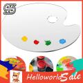 New HelloWorld Acrylic Color Palette Tranparent Thumb Hole Deign Clear Oil Painting Color Plate. 