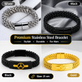 Stainless Steel Bracelet for Men Black Color 5*10 [21cm]. 