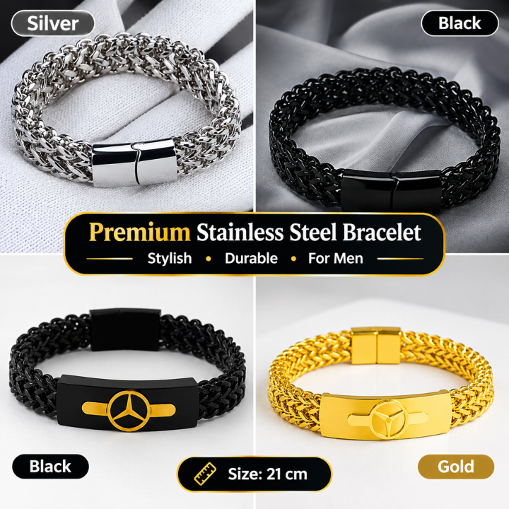 Stainless Steel Bracelet for Men Black Color 5*10 [21cm]
