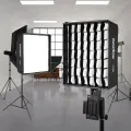 Godox FS50 Quick Release Rectangular Softbox Light Diffuser with Grid and Soft Cloth-black. 