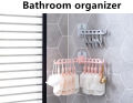 Rotate Cloth Hanger with clips bra Socks Drying Rack wall mount foldable clothes drying laundry rack bathroom organizer Punch-free. 
