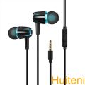 Earphone In-ear Running Sports Headphone 3 5mm Wired Portable Phone Earbuds with Microphone Huiteni.