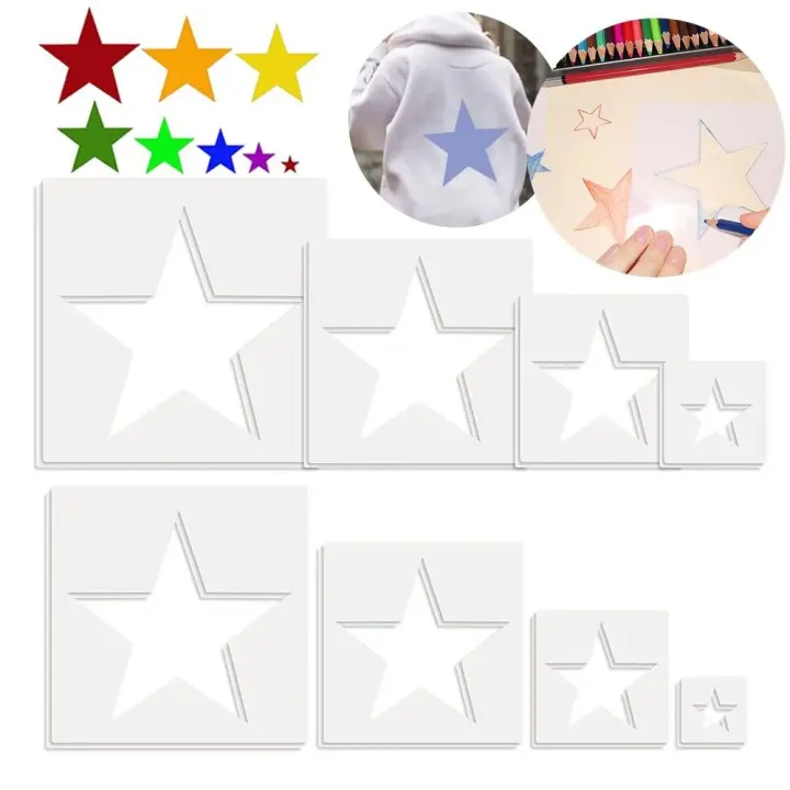 8%20PCS%20Large%20Star%20Template%20Stencils%20for%20Different%20Sizes%20Painting%20Template%20Wall%20Art%20Decor%20Haandmade%20Crafts%20Accessories%20-%20Image%202