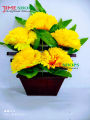Artificial 5 Flower For Both Desk Or Hanging In Plastic Tob For Decoration.