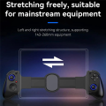 D11 Telescopic Game Controller RGB Phone Gamepad with Turbo/6-Axis Gyro/Vibration for Android IOS Switch Black.