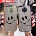 JIUMOO For Redmi K30 Pro Xiaomi Poco F2 Pro Case Fashion Simple Smile Face Frosted Transparent Back Cover Lens Camera Protect Phone Case Edge Full Cover Casing Hard Cases. 
