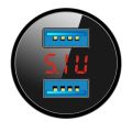 【FUPANG】3.1A USB car charger with LED display phone chargers.