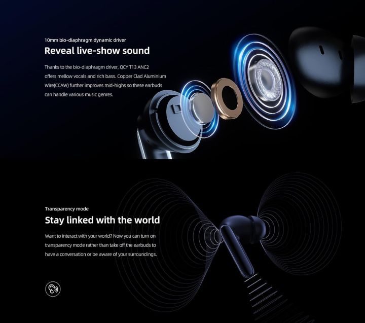 QCY%20T13%20ANC%202%20TWS%20Earphones%202nd%20Generation%204%20Mic%2028dB%20ANC%20Up%20to%2030%20hours%20Playtime%20with%20ANC%20off%20BT%205.3%2068ms%20Gaming%20Mode%20IPX5%20Waterproof%2010mm%20Dynamic%20Driver%20Wireless%20Bluetooth%20Earbuds%20-%20Image%203