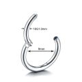 10PC ASTM F136 Titanium Nose Ring Hoop Septum Piercing Clicker 10/12/14/16/18G/20G Nostril Hinged Segment Septo Helix Earrings. 