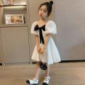 Korean Girls Puff Sleeve Dress Cute Princess Dress2022New Summer Western Style Cake Dress Kids' Skirt. 