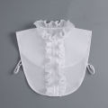 Alien Korean Stand Collar for Women Shirt Front Ties Detachable Collar Stand Dress Sweater False Collar Girls Fuax Cols Accessory. 