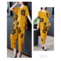 2pcs Women Casual Wanita Seluar Baju Individual Set Wear Top and Pants Lady Tracksuit Short Sleeve #2311.