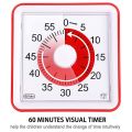 EITGZWAS 2X Visual Timer,60 Minute Kids Timer,3 Inch Countdown Timer,Silent Visual Analog Timer for Kids and Adults,Red. 