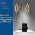 Retekess PR15 Pocket NOAA Weather Radio, AM FM Radio Portable, Little Transistor Radio Powered by AAA Batterys for Walking, Camping (Silver Black). 