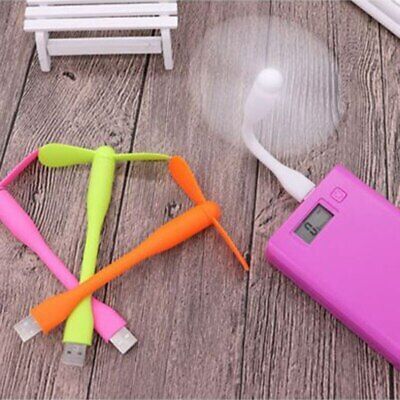 2 in 1 USB Fan-LED Light Flexible Portable Mini Fan USB LED Light Lamp For Power Bank ,Laptop