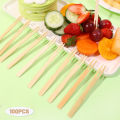 100PCS Wood Disposable Wooden Fruit Fork Dessert Cocktail Fork Set Party Home Household Decor Tableware Supplies. 