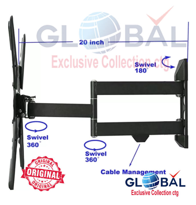 32%20To%2055%20inch%20LED/LCD/PLASMA%20Flat%20Panel%20TV%20Wall%20Moving%20Mount%20-%2014%20To%2055%20Inch%20-%20Black%20-%20Image%206