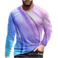 European And American Popular Leisure Men's Sports 3d Printing T Shirt Casual Long Sleeve T Shirts Sport Fitness Tees Top Male.