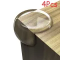 4Pcs Silicone Table Corner Edge Protection Cover Soft Transparent Desk Edge Corner Child Baby Safety Anticollision Protector Home Tools.