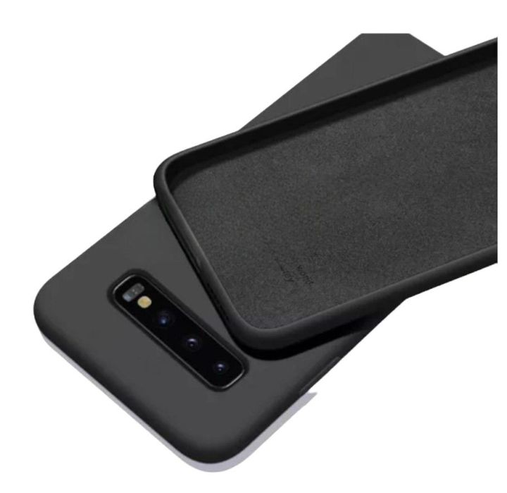 For Samsung Galaxy S10 Plus/ S10+ Soft Matte Black Crystal Clear Phone Case Silicone Protective Back Cover