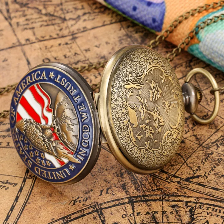 Classic%20American%20Presidential%20Torch%20Eagle%20Free%20Design%20pocket%20Watch%20for%20men%20and%20women%20Vintage%20quartz%20Arabic%20numerals%20-%20Image%205