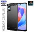 Honor X5 Plus Carbon Fiber Hi Quality Camera Lens Protection Black Color Premium Soft Mobile Back Cover- Black for HONOR X5 Plus.