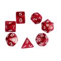 Amusing Red Handcrafted Dice Tray Collapsible Desktop Box + 7 Dices For Board Gaming Fun. 