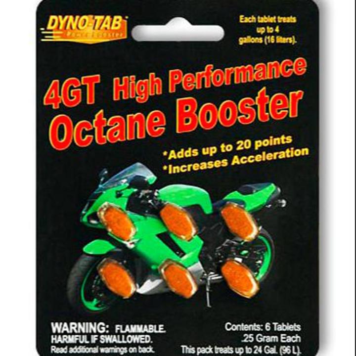 Dyno-tab 4GT HP High Performance Fuel Additives  6-tab Card for Motorcycle